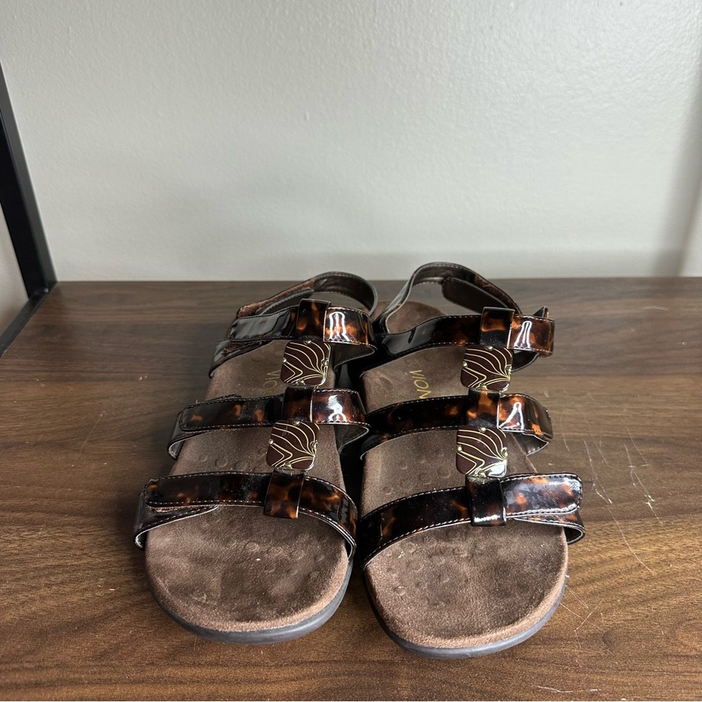 Vionic Brown Amber Adjustable Strap Sandals 8 Wom… - image 3